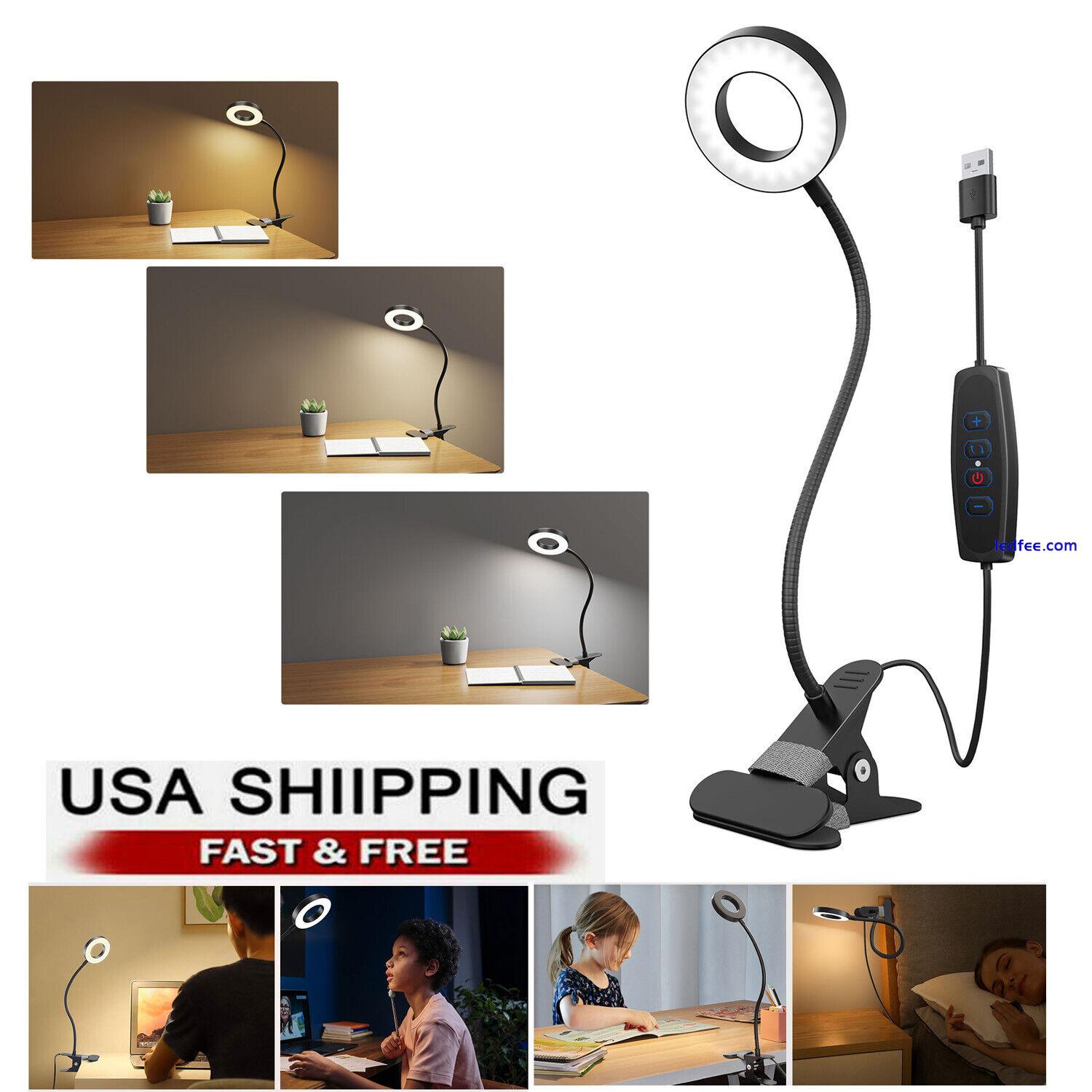 Desk Lamp LED Reading Lamp Clip on Light for Home Office Studying Working Makeup 0 