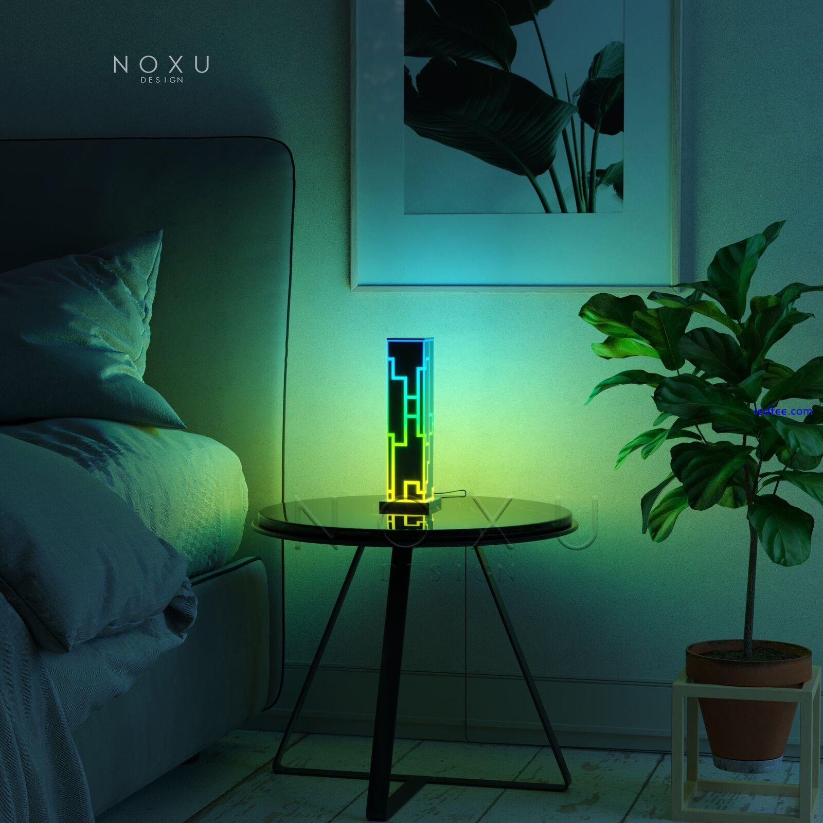 Futuristic Galactic style Desk Lamp Acrylic Light Decor LED Remote Contolled Tab 1 