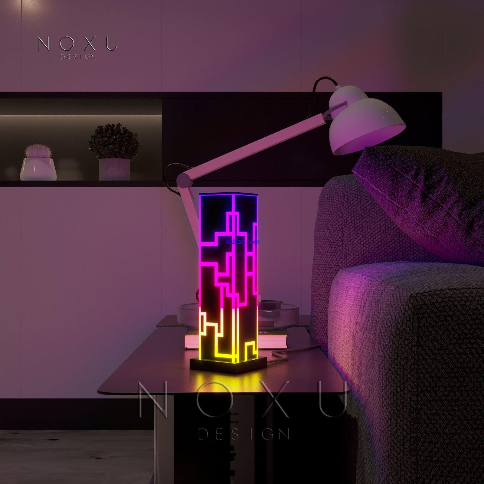 Futuristic Galactic style Desk Lamp Acrylic Light Decor LED Remote Contolled Tab 3 