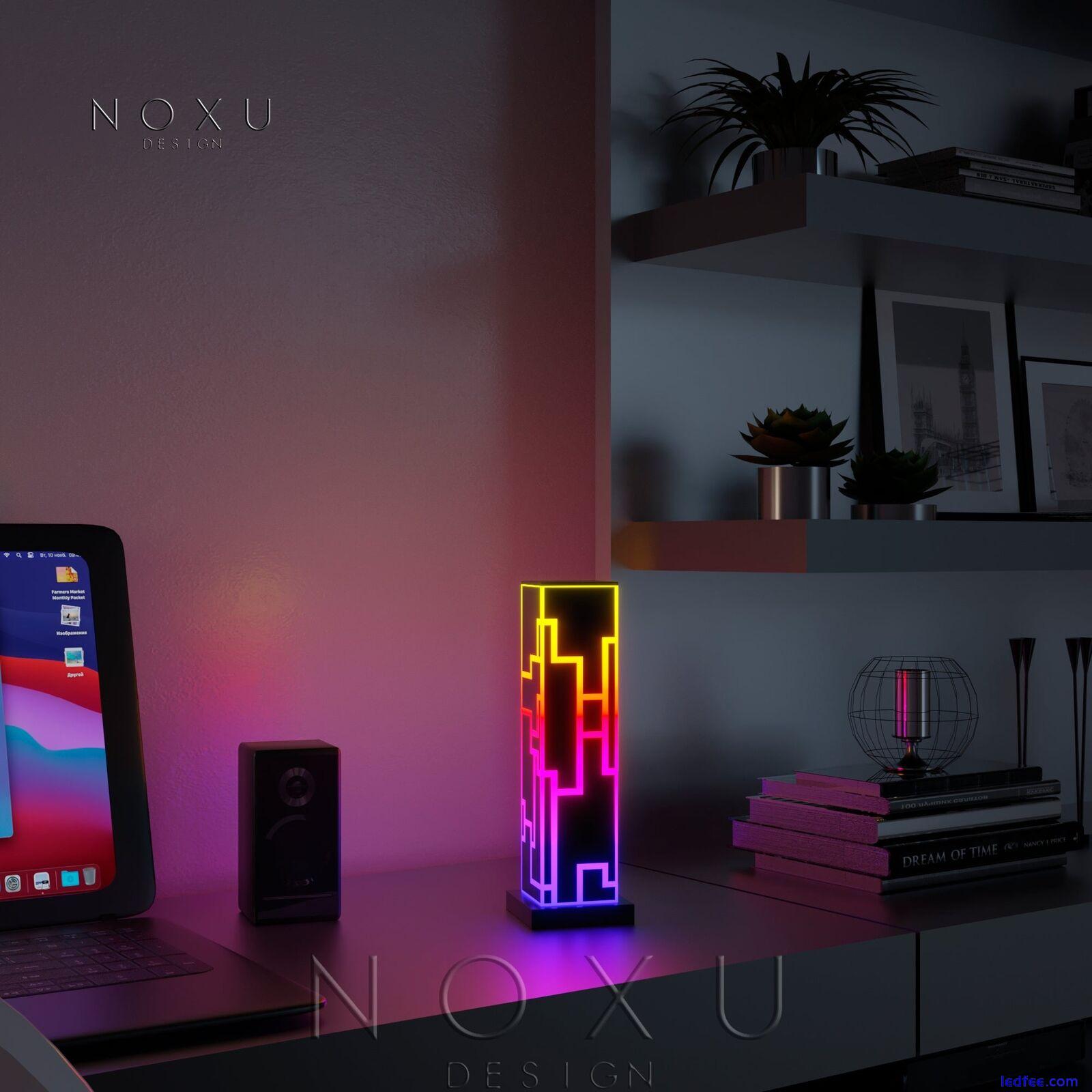 Futuristic Galactic style Desk Lamp Acrylic Light Decor LED Remote Contolled Tab 5 