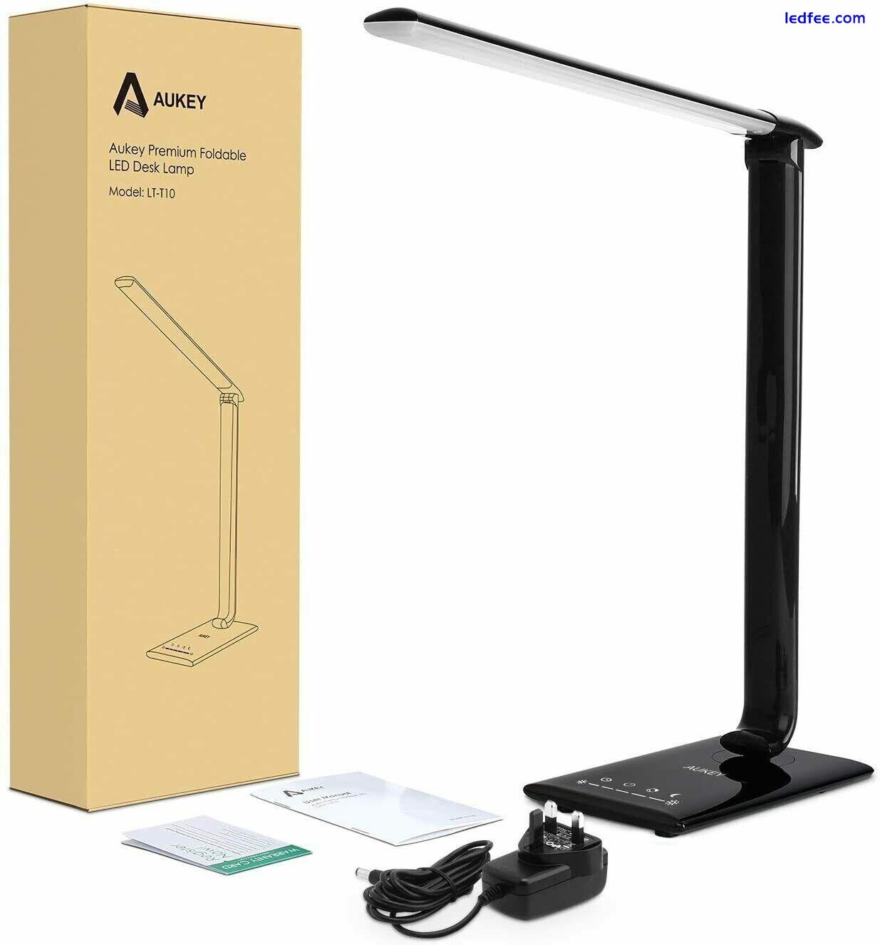 LED DESK LAMP 5 COLOUR TEMPERATURES 7 BRIGHTNESS LEVELS USB CHARGING PORT - UK 0 