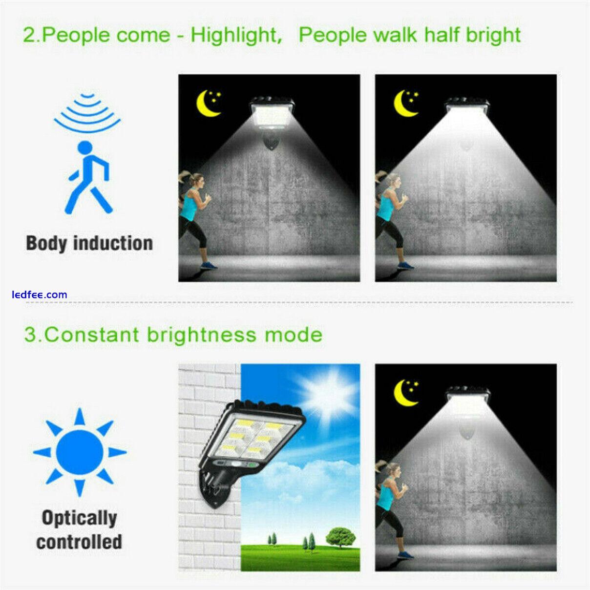 36 COB Solar Street Wall Light PIR Motion Sensor Dimmable Lamps Outdoor Garden 0 