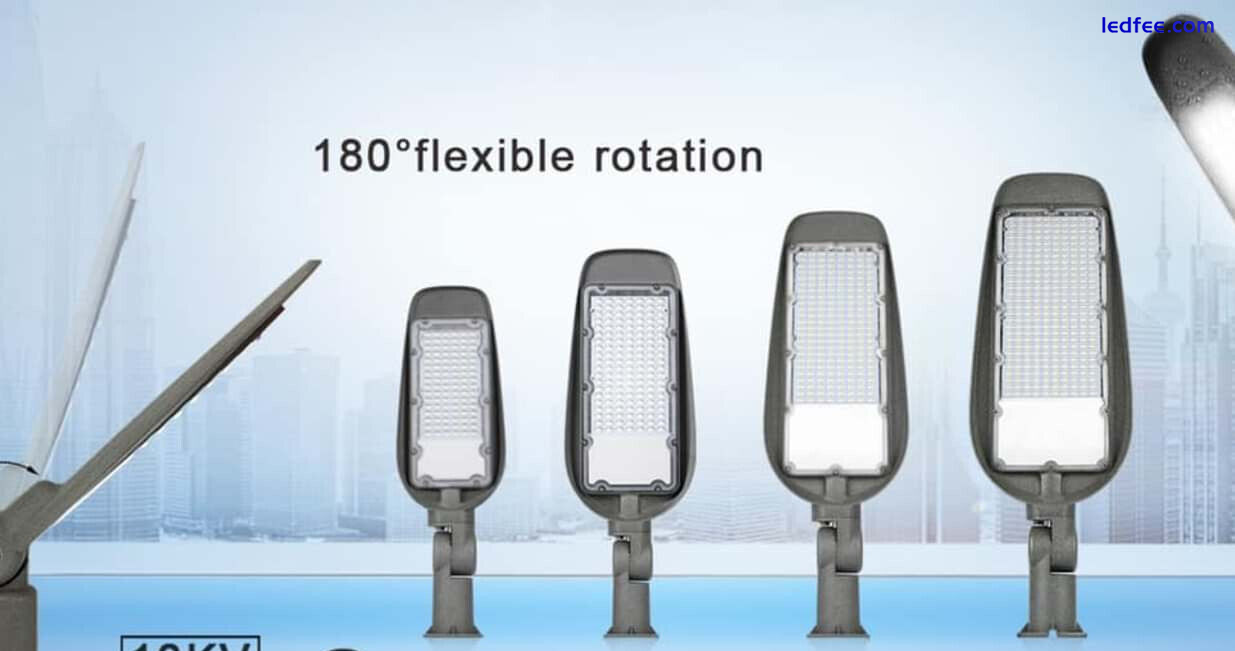 LED Street Light Pole Lamp Commercial Grade 100W/10,000LM/6500k Cool White Light 5 