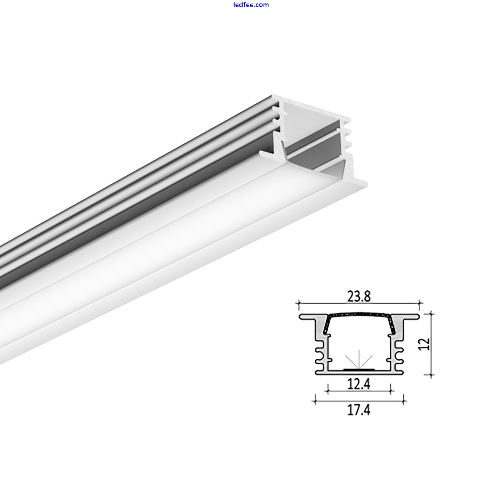 1M LED Profiles Aluminium Channel With Diffuser For LED Strip Light V/U-Shape 0 