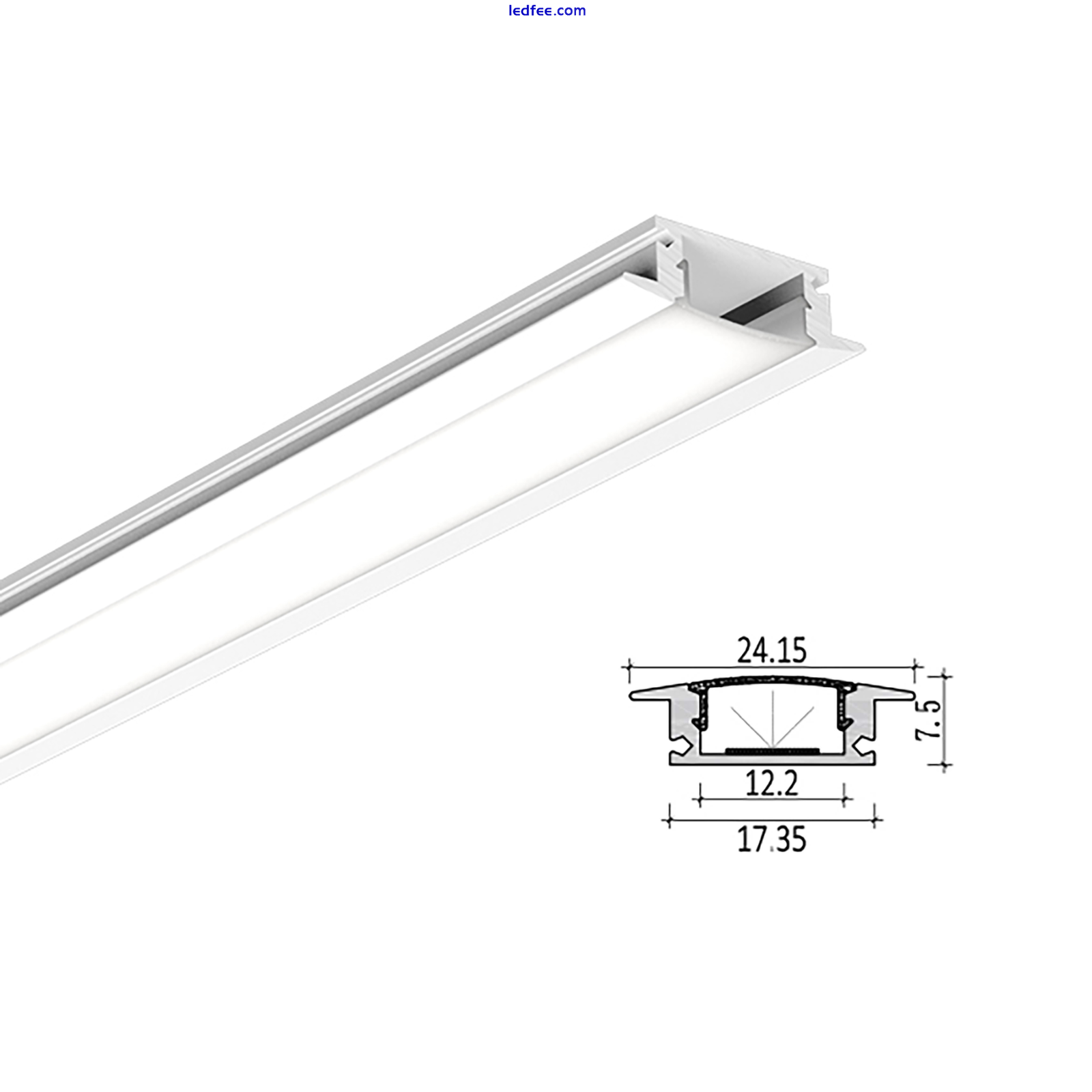 1M LED Profiles Aluminium Channel With Diffuser For LED Strip Light V/U-Shape 1 