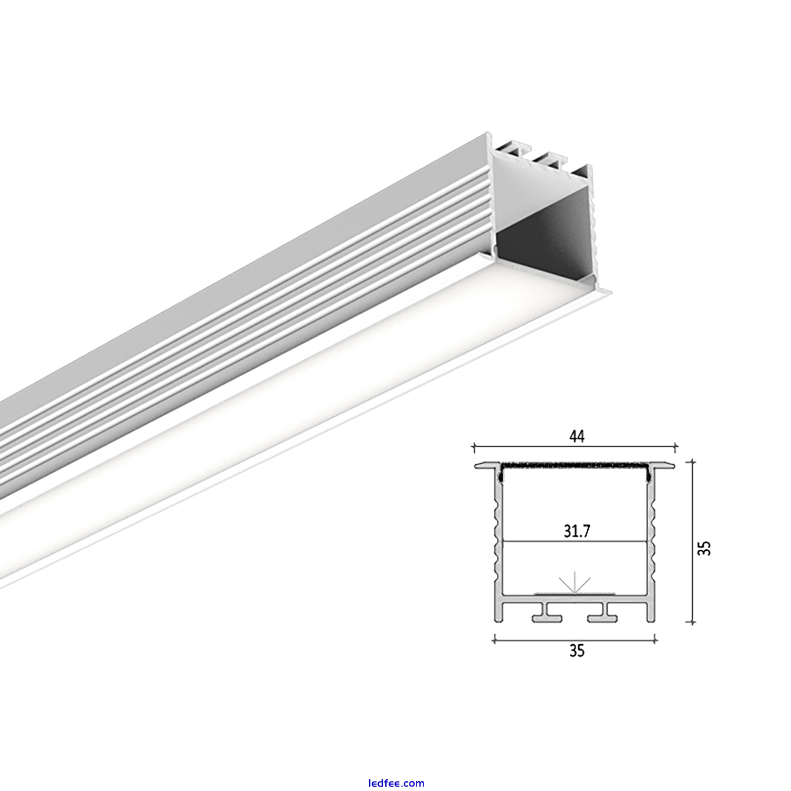 1M LED Profiles Aluminium Channel With Diffuser For LED Strip Light V/U-Shape 2 