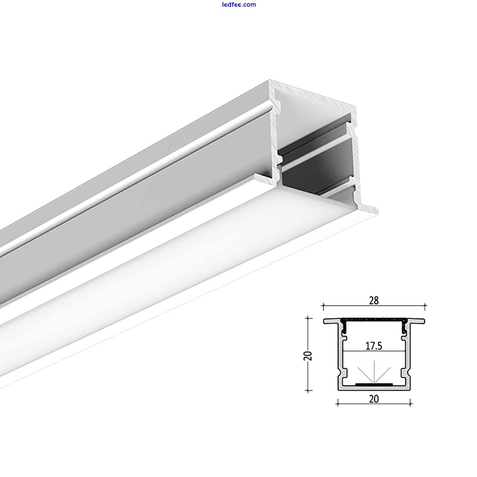 1M LED Profiles Aluminium Channel With Diffuser For LED Strip Light V/U-Shape 3 