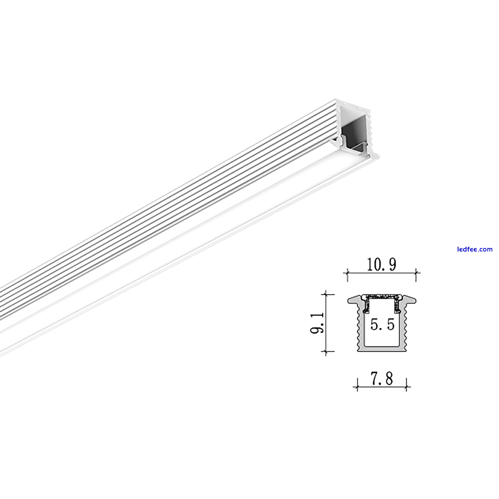 1M LED Profiles Aluminium Channel With Diffuser For LED Strip Light V/U-Shape 4 