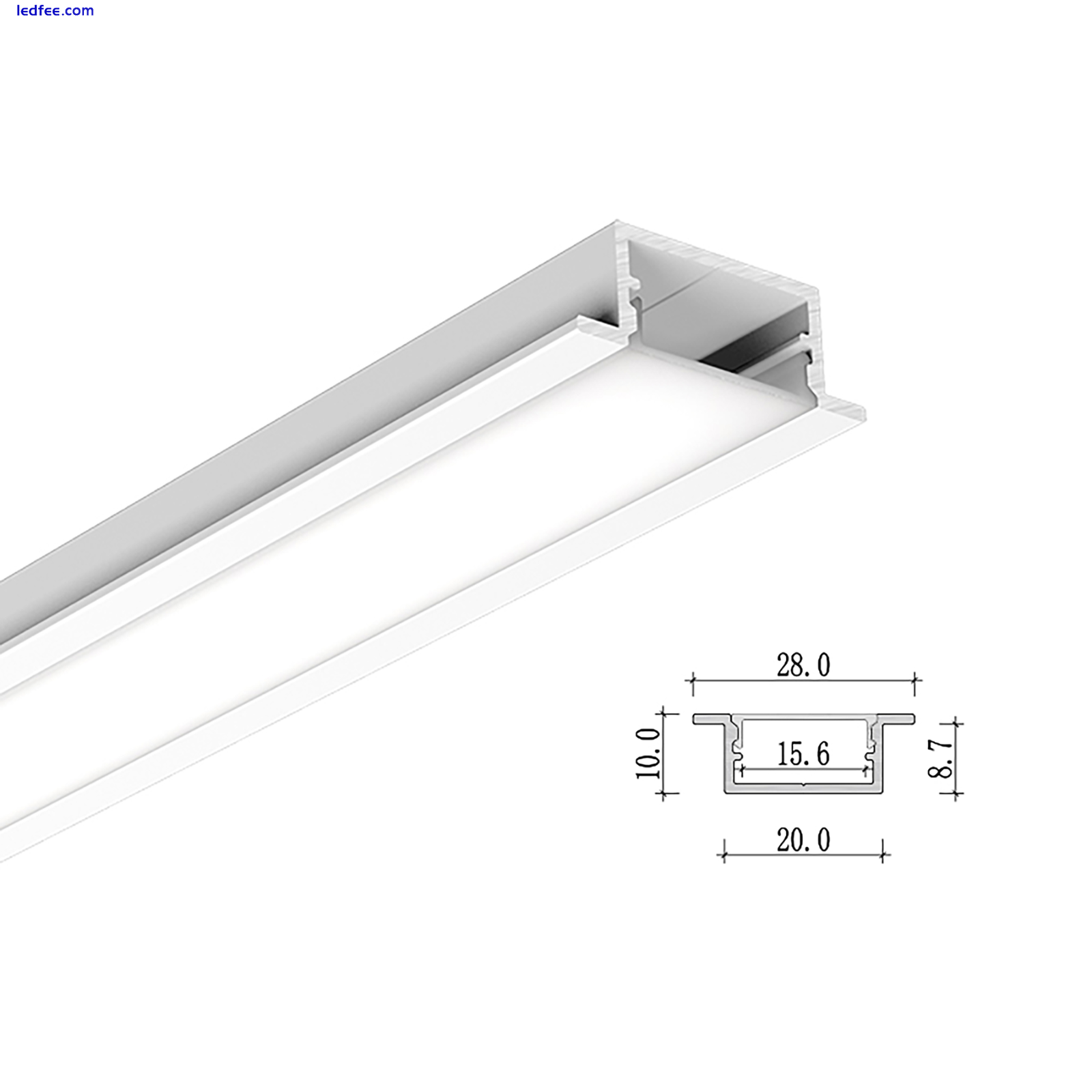 1M LED Profiles Aluminium Channel With Diffuser For LED Strip Light V/U-Shape 5 