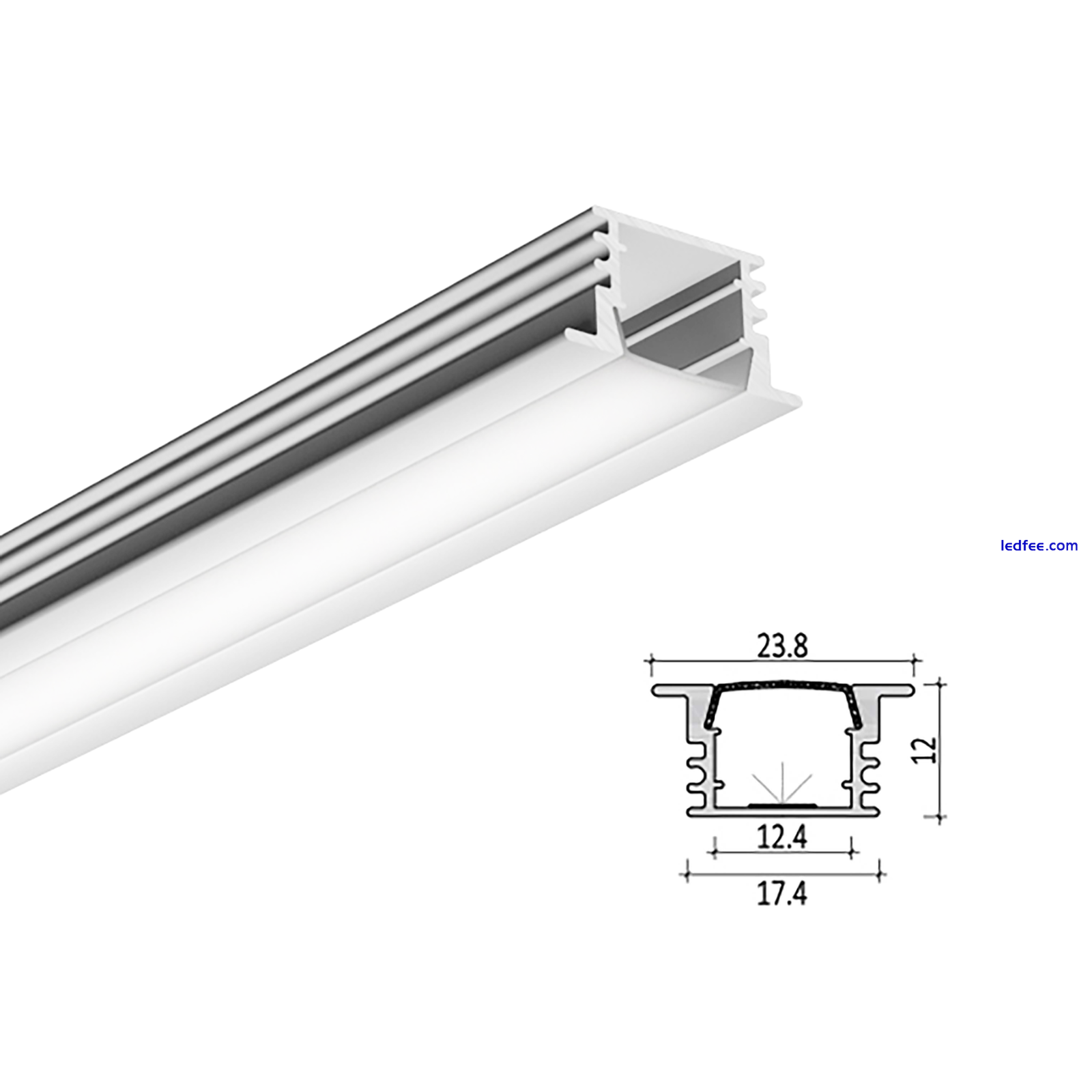 2M LED Profiles Aluminium Channel With Diffuser For LED Strip Light V/U-Shape 0 