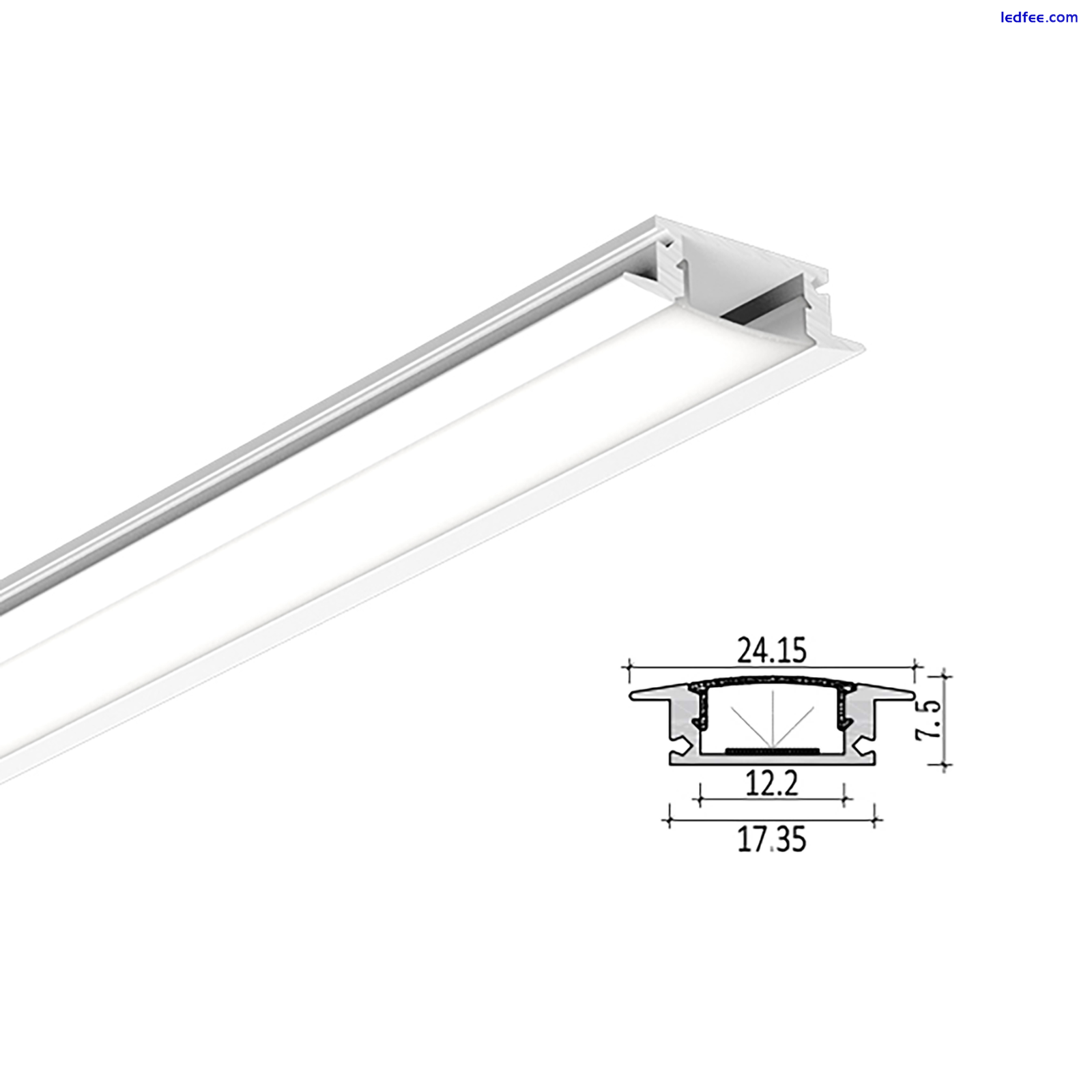 2M LED Profiles Aluminium Channel With Diffuser For LED Strip Light V/U-Shape 1 