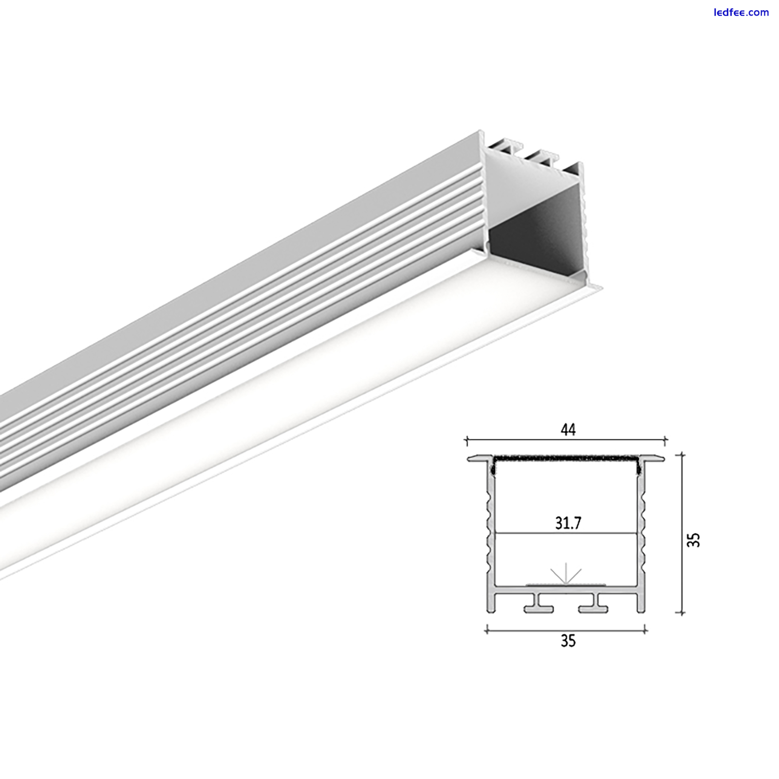 2M LED Profiles Aluminium Channel With Diffuser For LED Strip Light V/U-Shape 2 