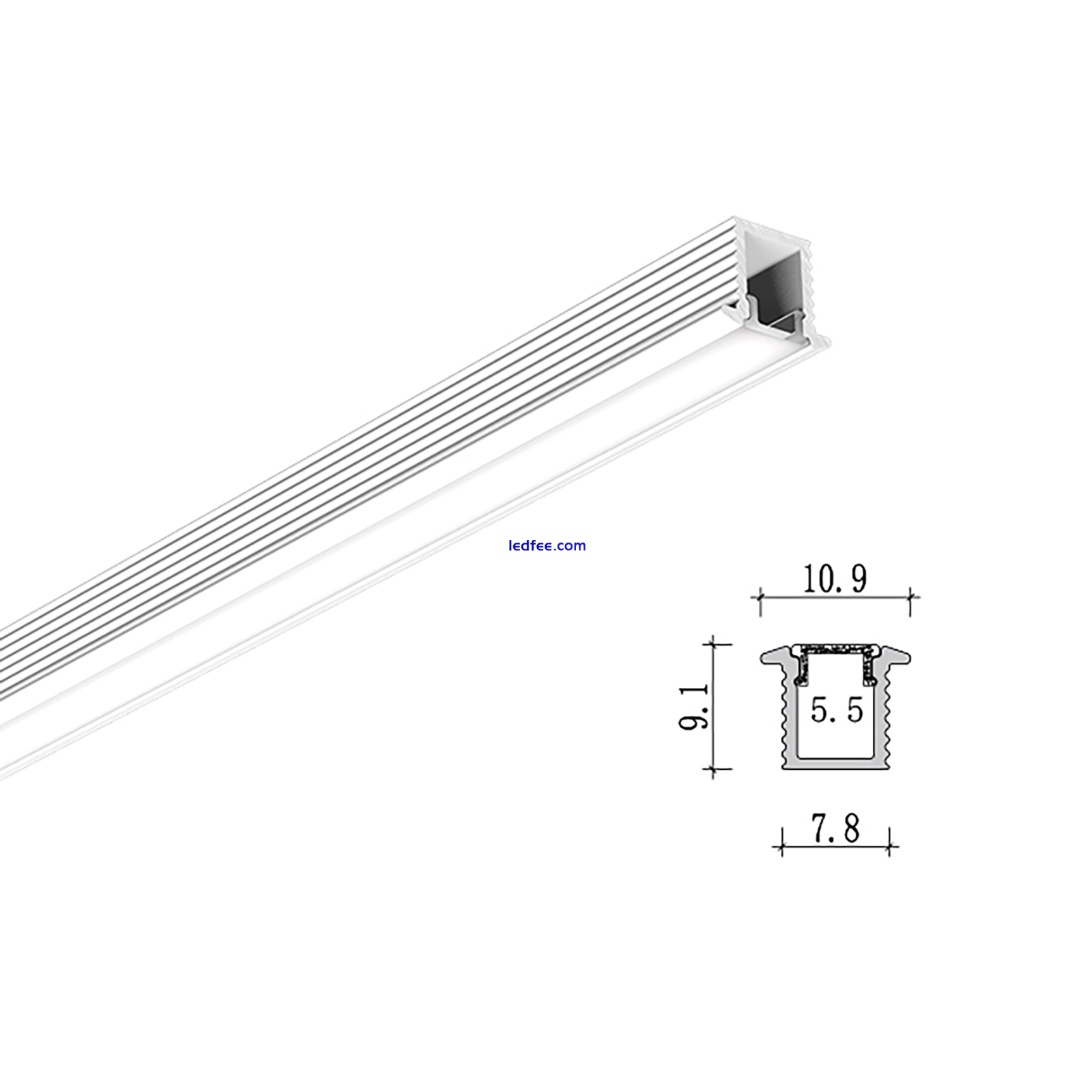 2M LED Profiles Aluminium Channel With Diffuser For LED Strip Light V/U-Shape 4 