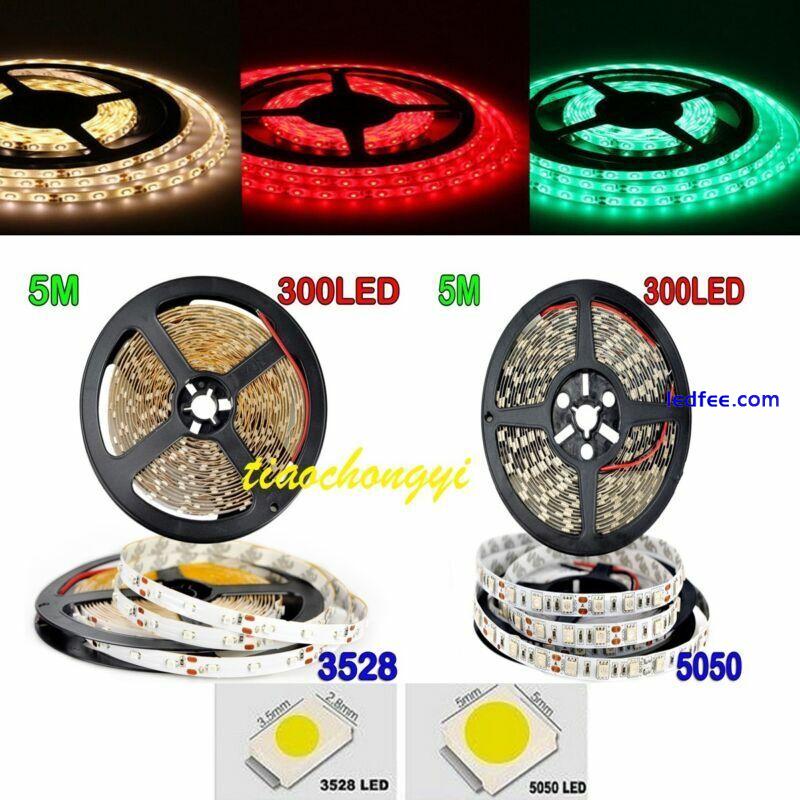 Super Bright 5M 2835 5050 5630 SMD 300 LED Flexible Strip light DC 12V white red 0 