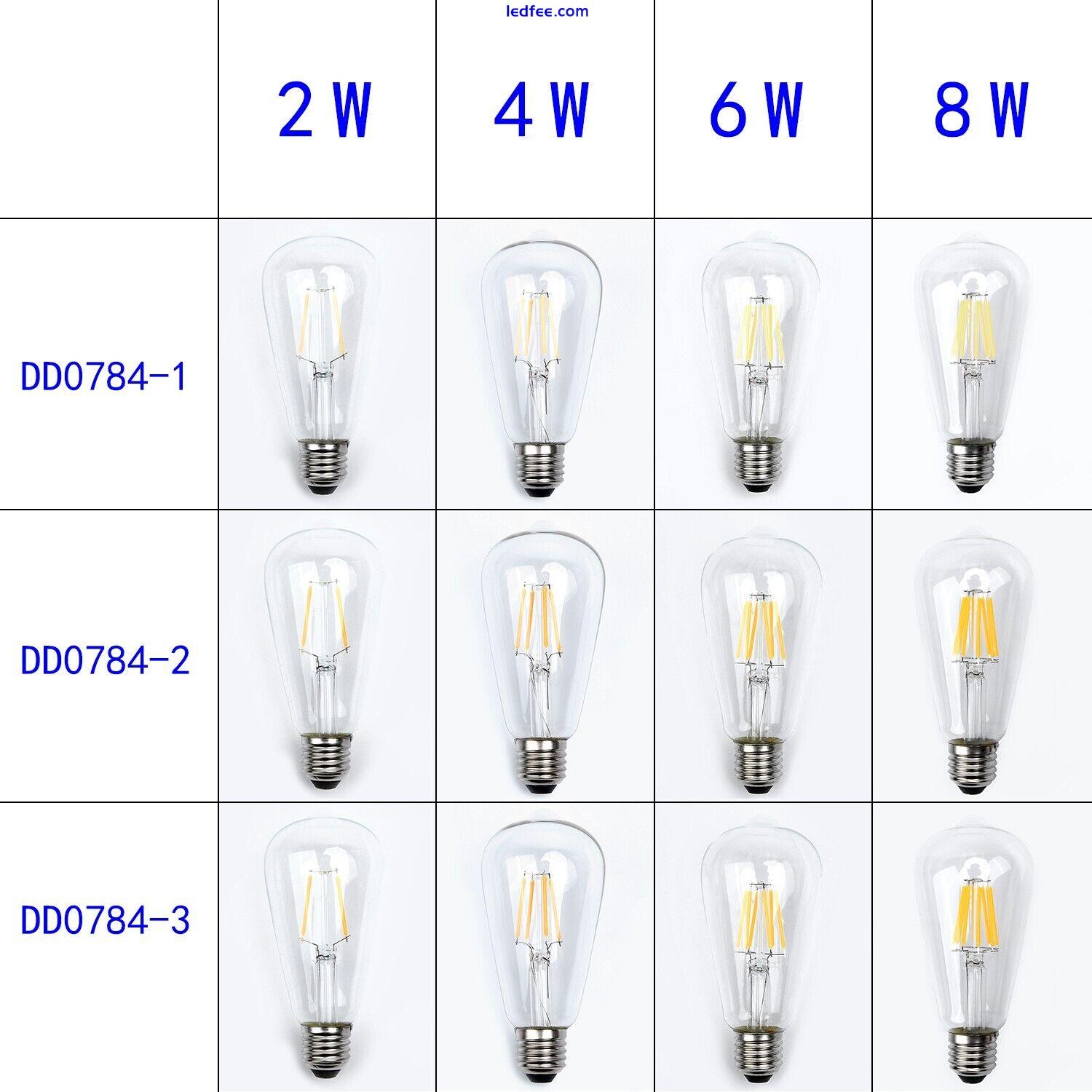 Vintage E27 B22 ES ST64 Filament LED Light Bulb 2/4/6/8W Industrial Edison Lamps 2 