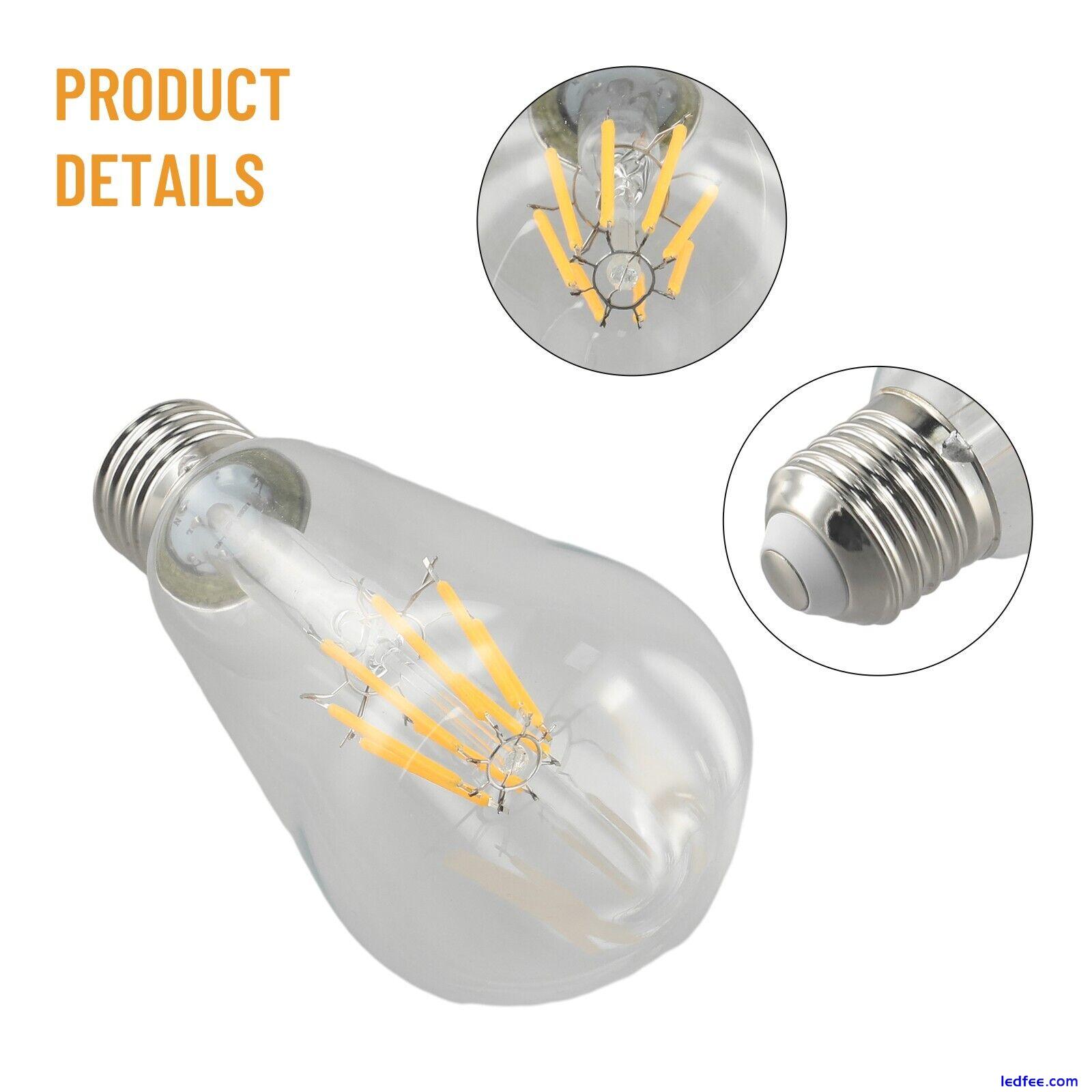 Vintage E27 B22 ES ST64 Filament LED Light Bulb 2/4/6/8W Industrial Edison Lamps 4 