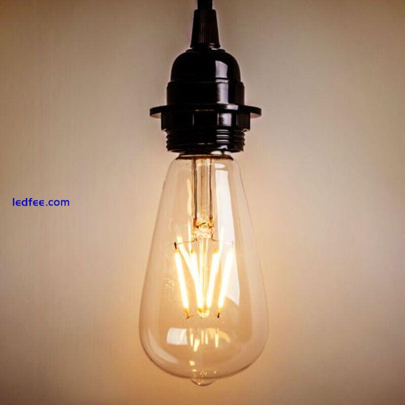 Vintage E27 B22 ES ST64 Filament LED Light Bulb 2/4/6/8W Industrial Edison Lamps 5 