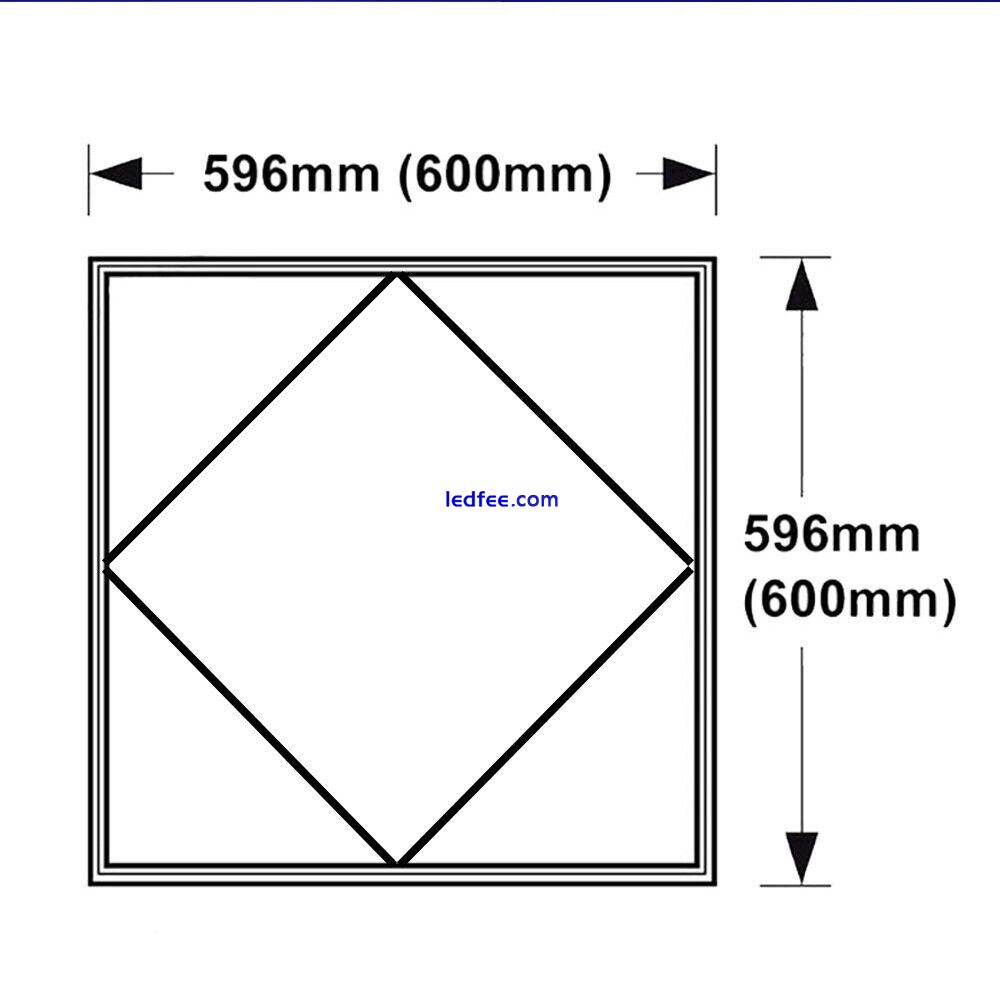 LED PANEL LIGHT 600X600MM DIAMOND Lattice 80W FRAME BORDER EDGE LIGHTS 6500K 2 