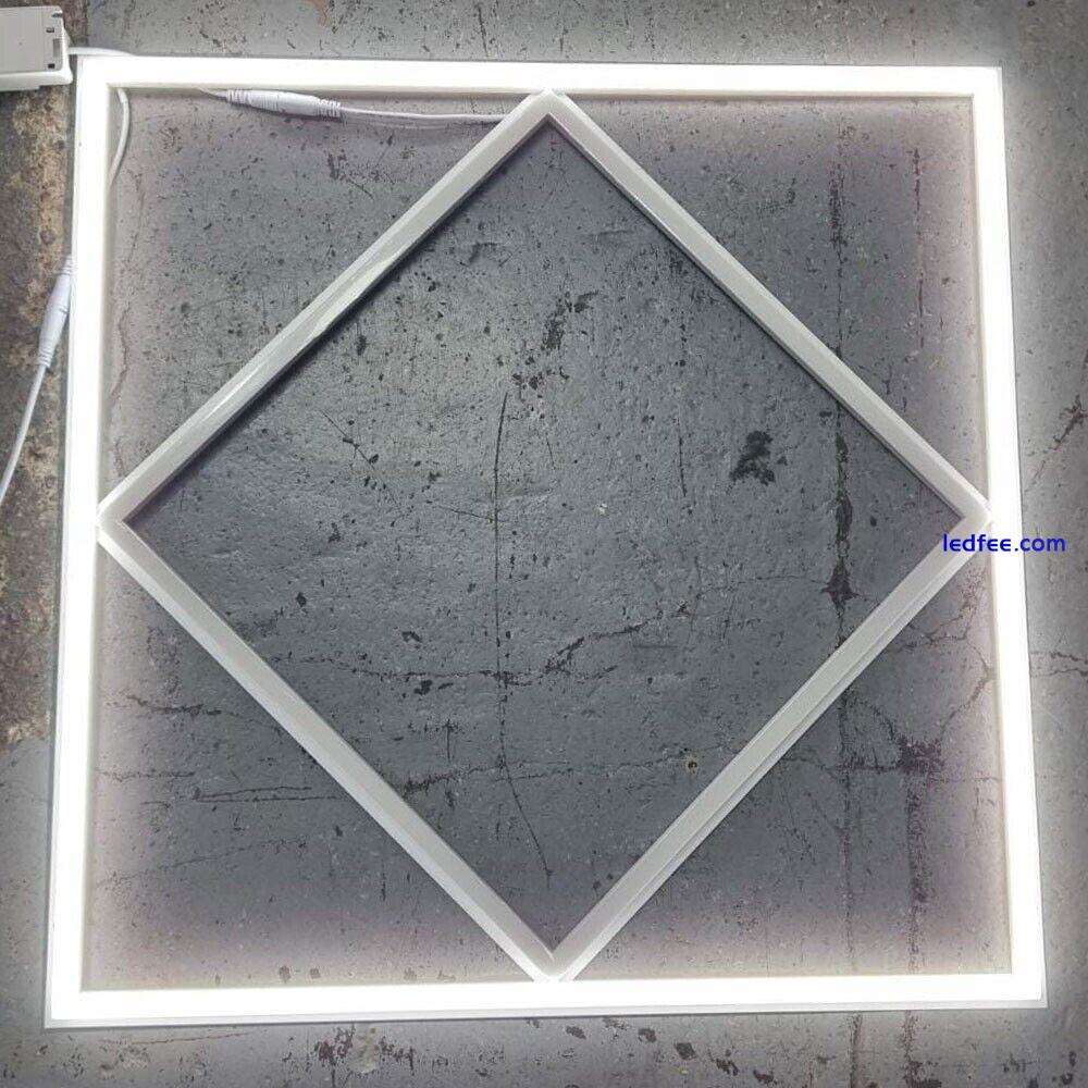 LED PANEL LIGHT 600X600MM DIAMOND Lattice 80W FRAME BORDER EDGE LIGHTS 6500K 5 