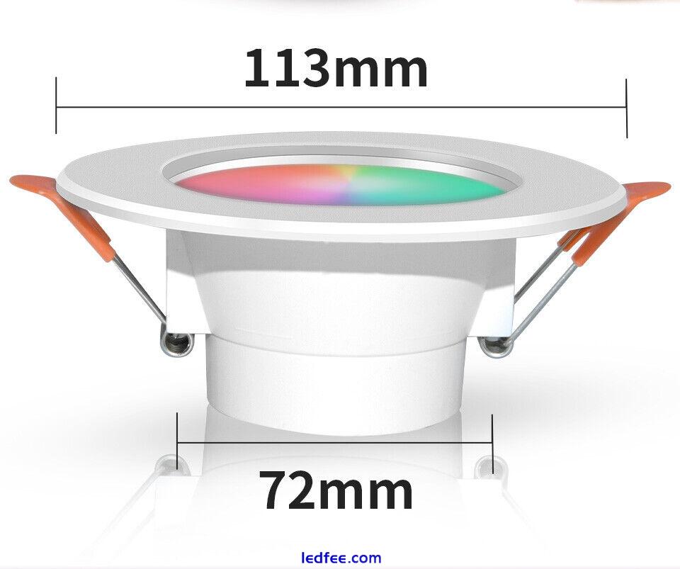 Tuya LED Ceiling Lights RGB Dimmable Downlight Panel Recessed Spotlights Lamp 4 