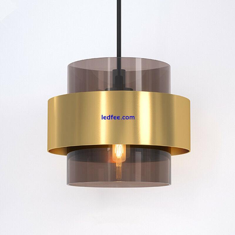 Grey Glass Pendant Light Kitchen Lamp Bar Ceiling Lights LED Chandelier Lighting 1 