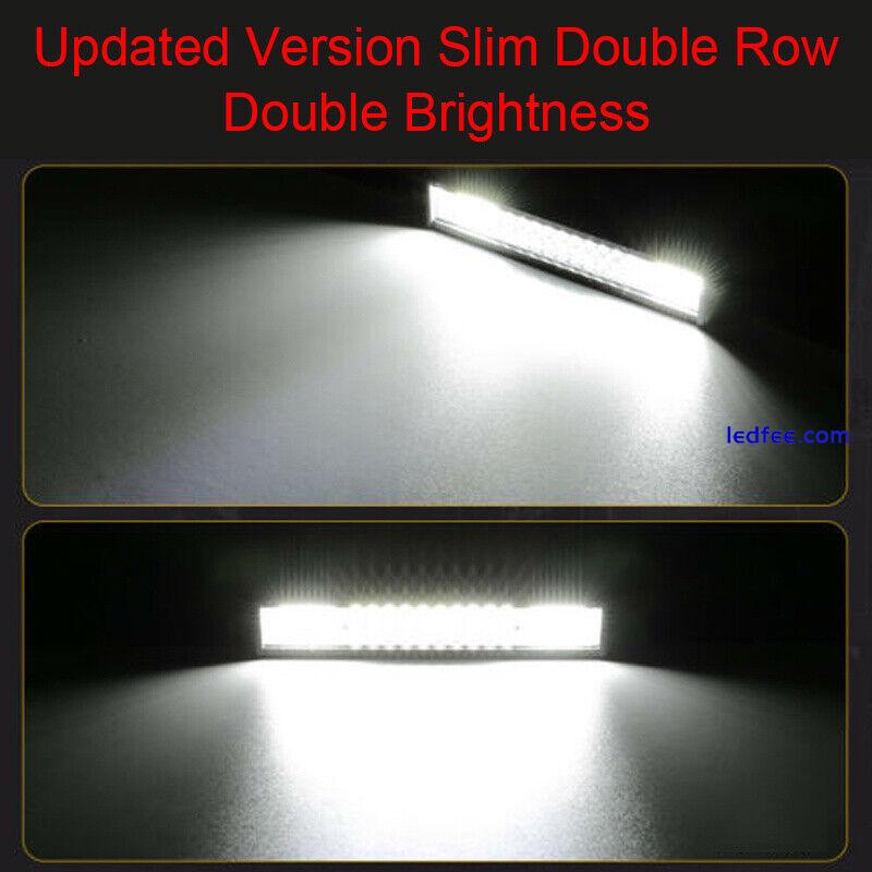 7 13 20 25 32 38 45 50 inch 480W Slim Offroad LED Work Light Bar Fog Driving SUV 0 