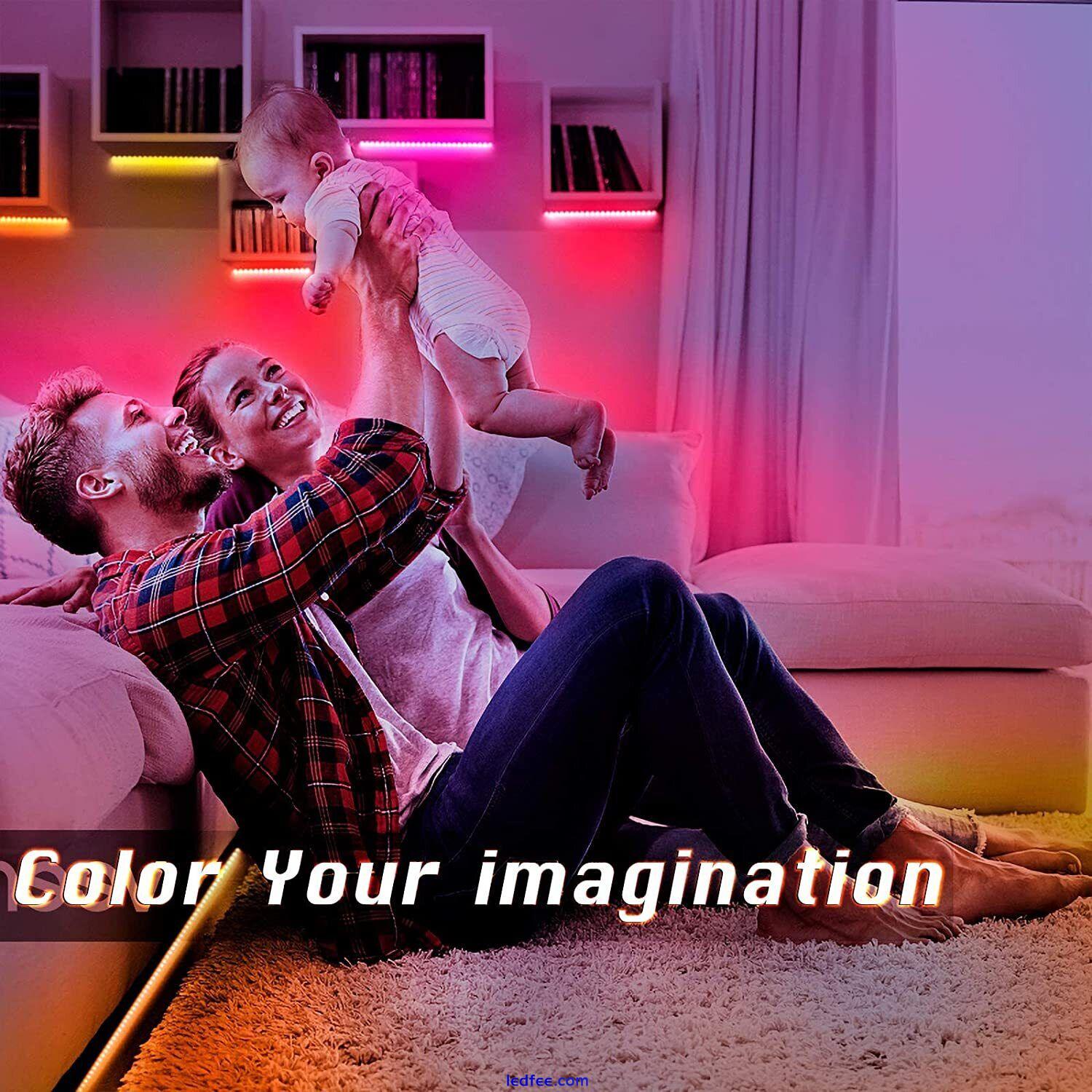 1-20m RGB Led Light Strips Kits with Remote, Indoor Color Led Lights for Bedroom 2 