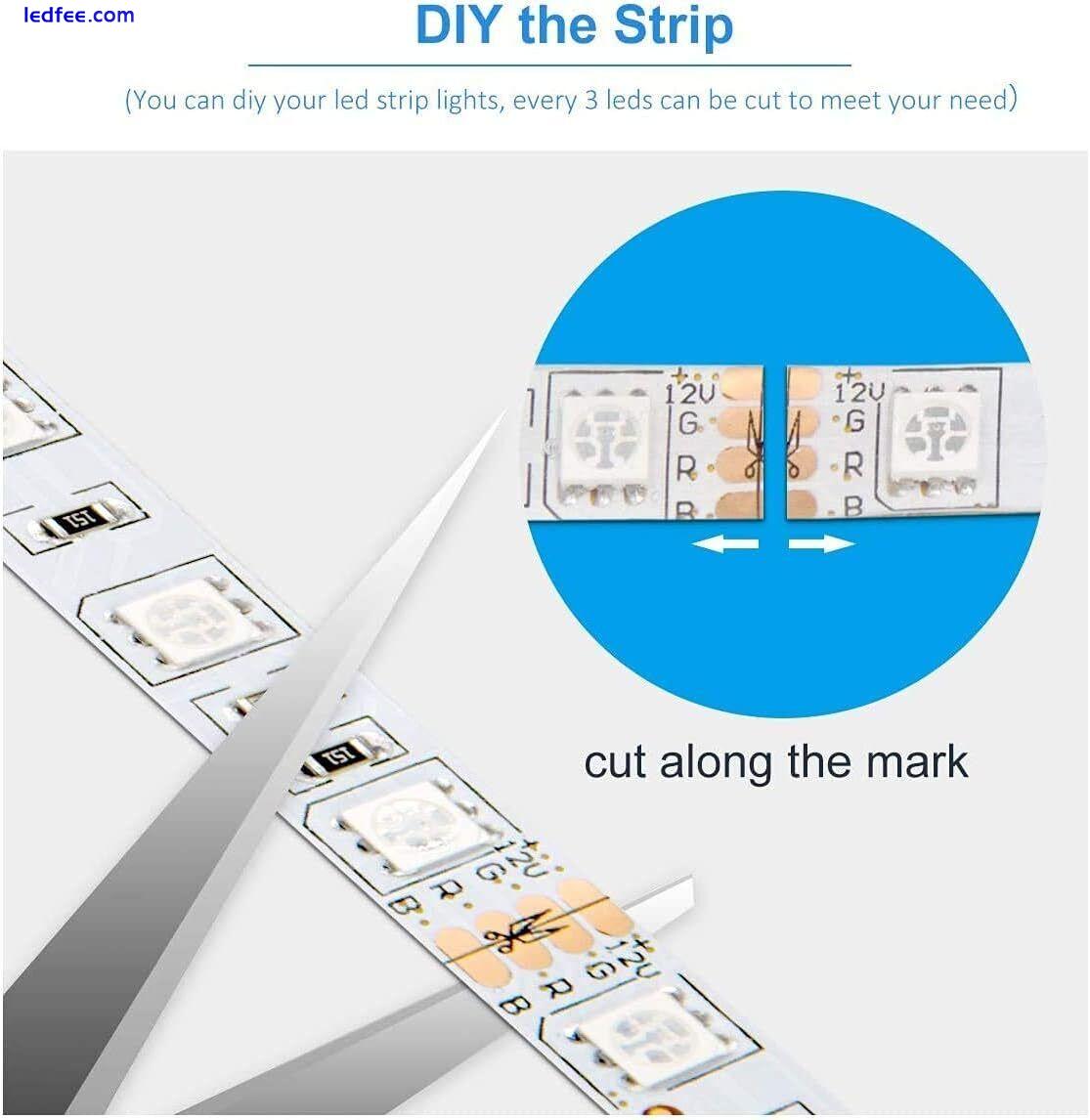 1-20m RGB Led Light Strips Kits with Remote, Indoor Color Led Lights for Bedroom 3 