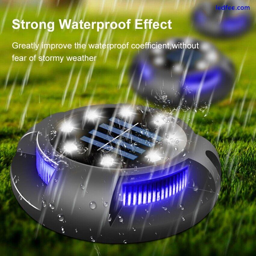 Outdoor Solar Buried Lamp Disk Lawn Pathway Garden Landscape Lamp Waterproof 4 