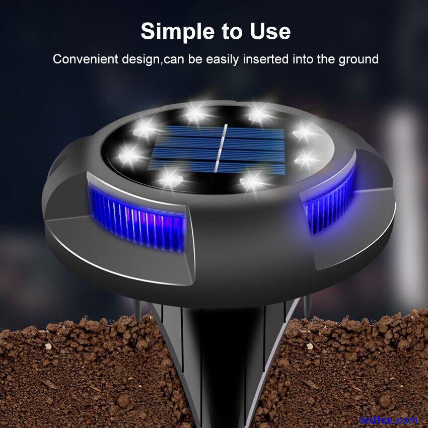 Outdoor Solar Buried Lamp Disk Lawn Pathway Garden Landscape Lamp Waterproof 3 