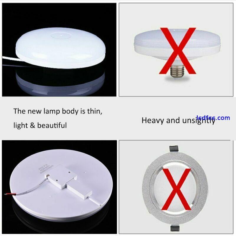 LED Ceiling Light Bright Round Pane Living Bathroom Wall Panel Lamp 9W 18W 24W 2 