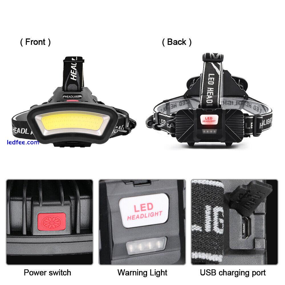 LED Headlamp Headlight Torch Flashlight Work Light Bar Head Band Lamp Outdoor UK 3 