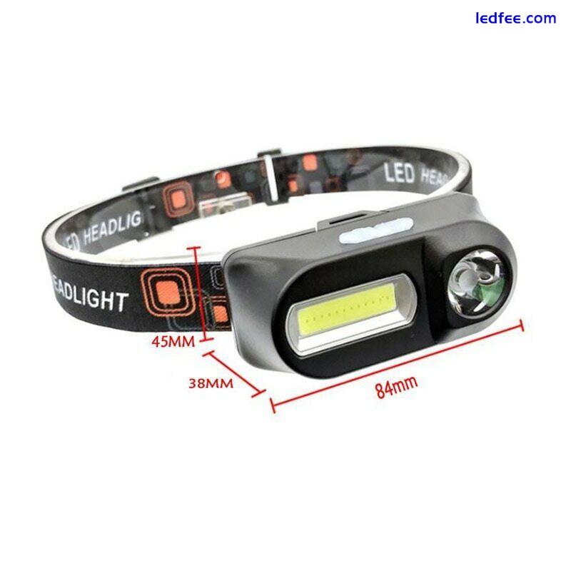 6 Modes USB Rechargeable Headlamp COB LED Headlight Head Light Torch Flashlight 0 