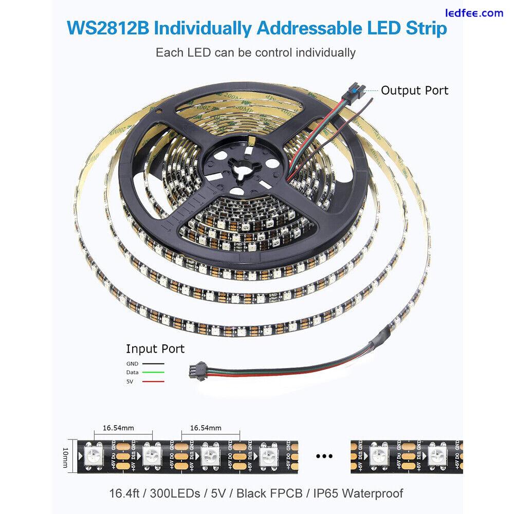 WS2812B Strip LED Lights 5050 RGB 30/60/144 LED/M IC Individual Addressable DC5V 1 