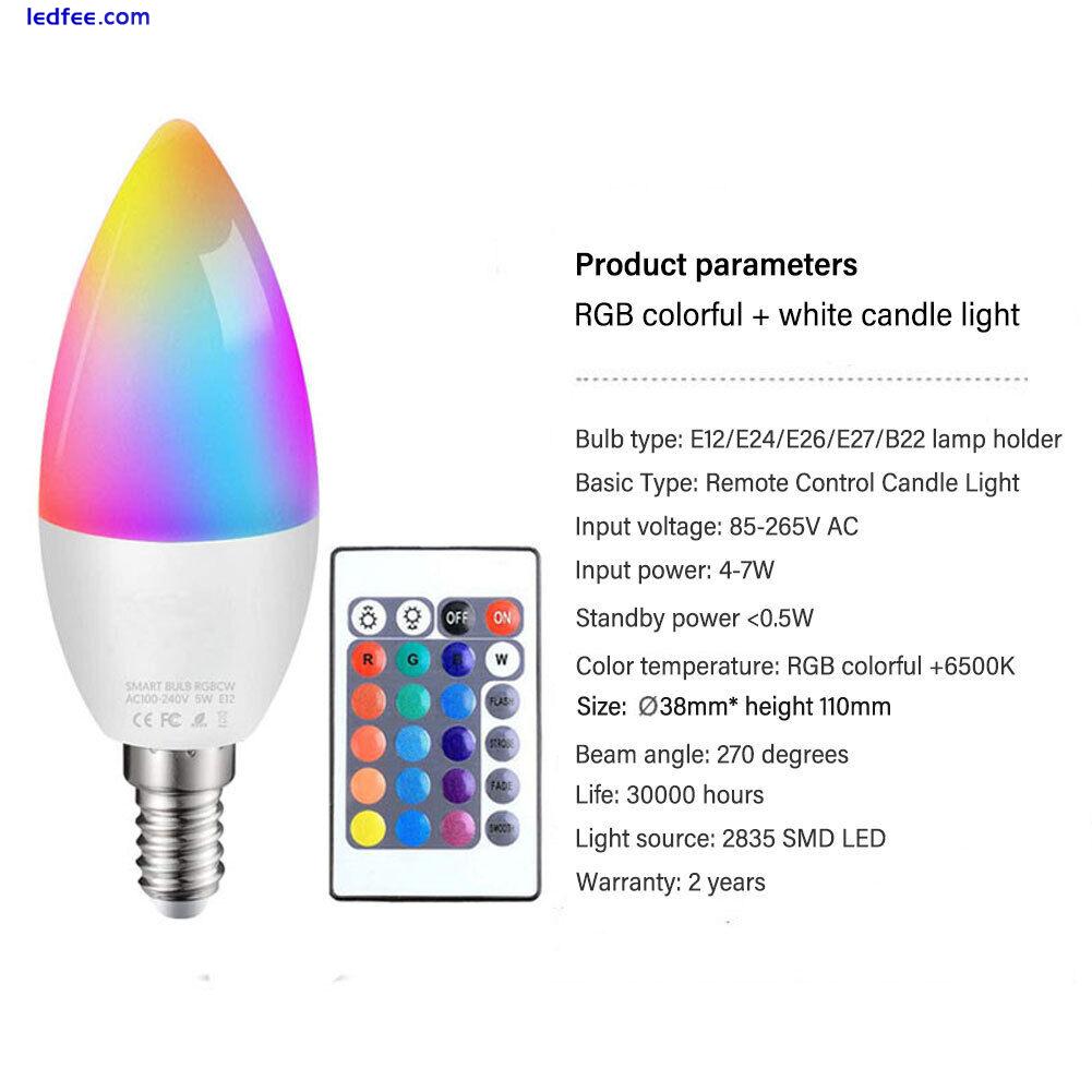 Tuya Zigbee E14 Smart LED Light Bulb RGB+CCT Candle Lamp With Alexa Google UK~ 2 