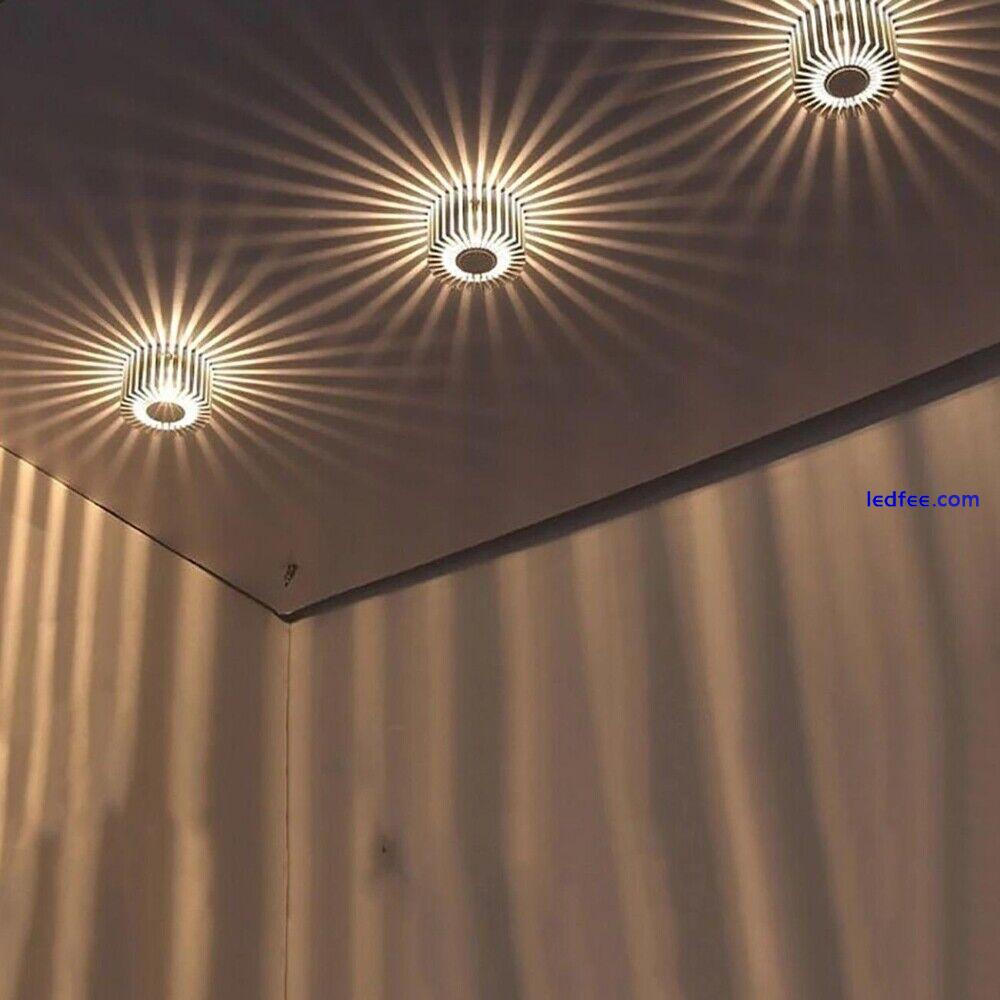 3W Modern LED Wall Ceiling Light Sconce Warm White Lighting Fixture Decor Lamp 5 