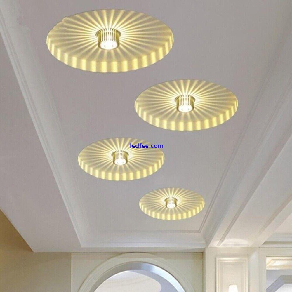 3W Modern LED Wall Ceiling Light Sconce Warm White Lighting Fixture Decor Lamp 3 