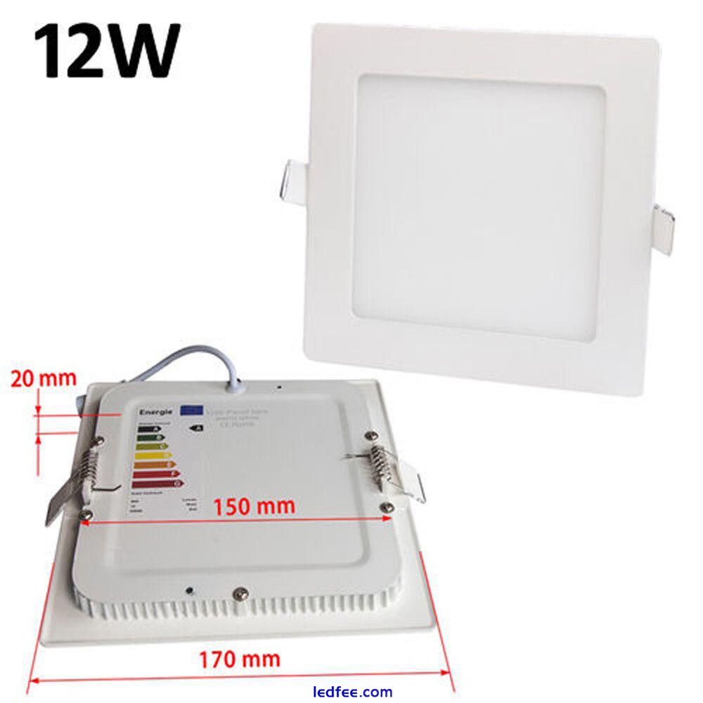 Square Flat Panel LED Recessed Light Panel Ceiling Down Light 12watt 15 watt 18w 2 