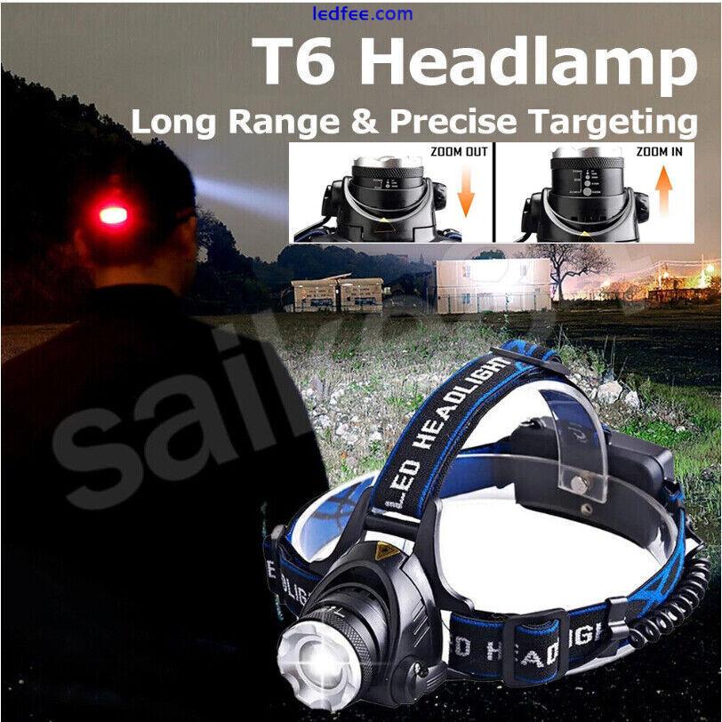 Outdoor Powerful Rechargeable LED Headlamp 350,000 Lumens Waterproof Head Torch 0 