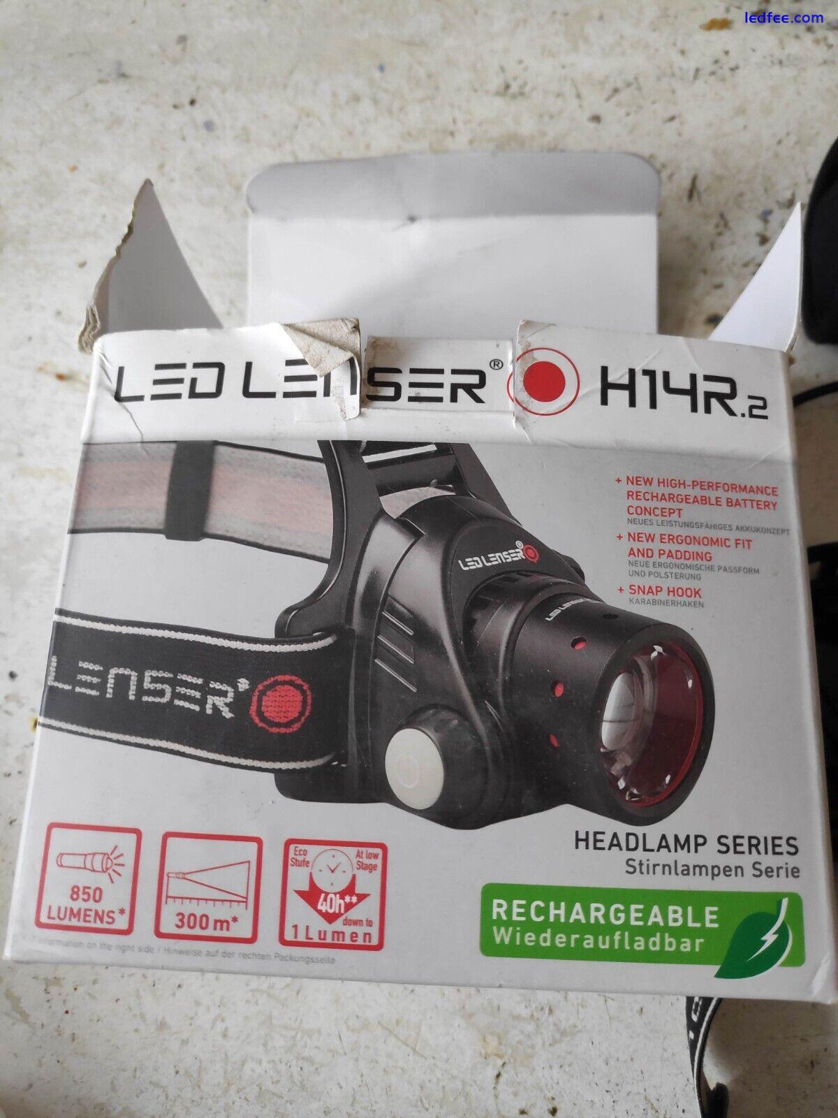 Ledlenser H14R.2 Rechargeable Li-ion and AA Fishing Head Light Torch New Unused 0 