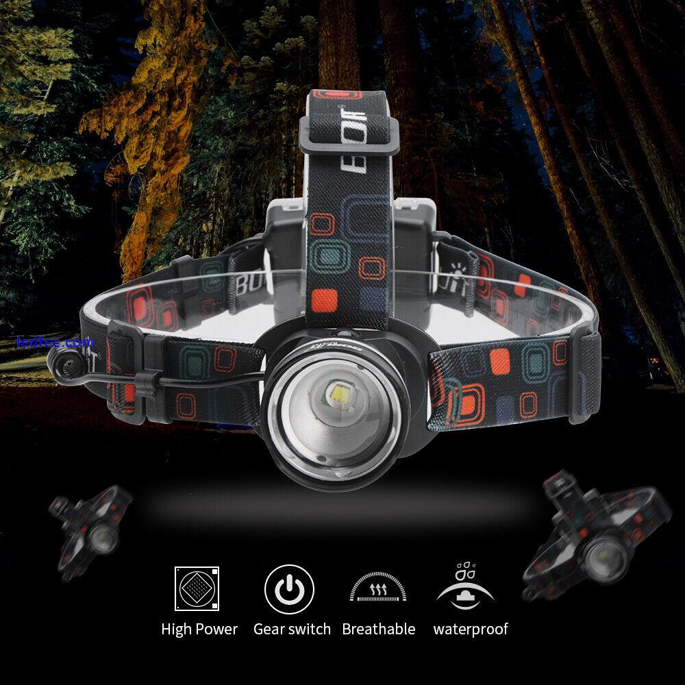 Superbright LED Headlamp USB  Zoomable Headlight Camping Head Torch Flashlight 5 