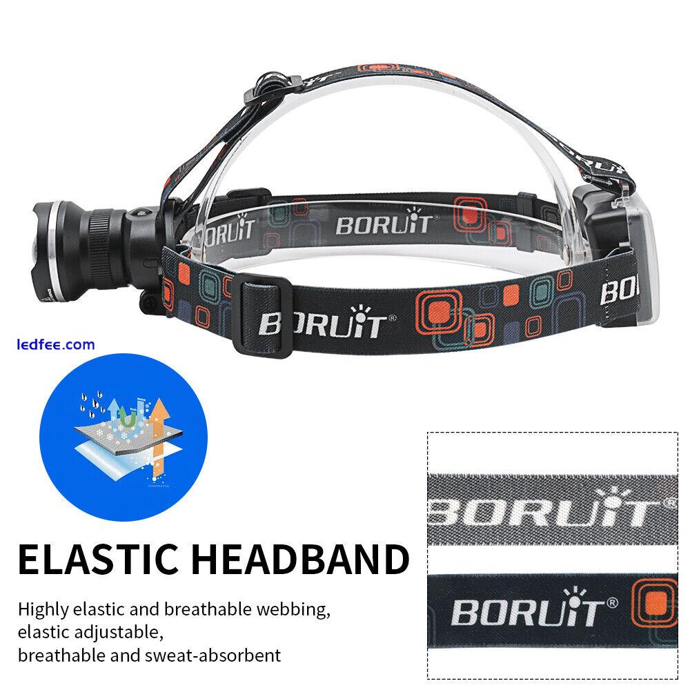 Superbright LED Headlamp USB  Zoomable Headlight Camping Head Torch Flashlight 4 