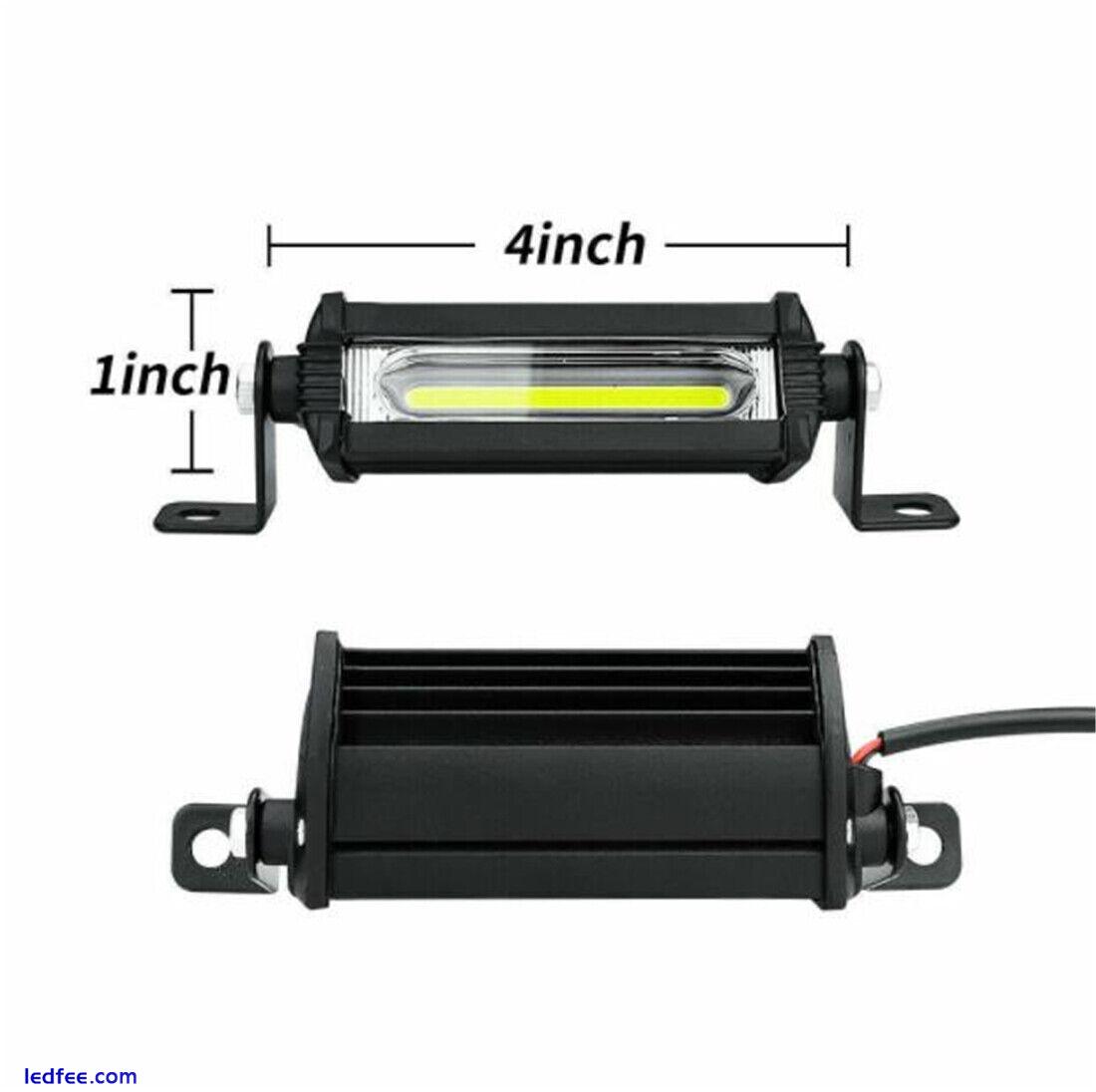 9W LED Light Bar Slim Small Single Row Work Light Car Truck SUV Off-Road Lamp 0 