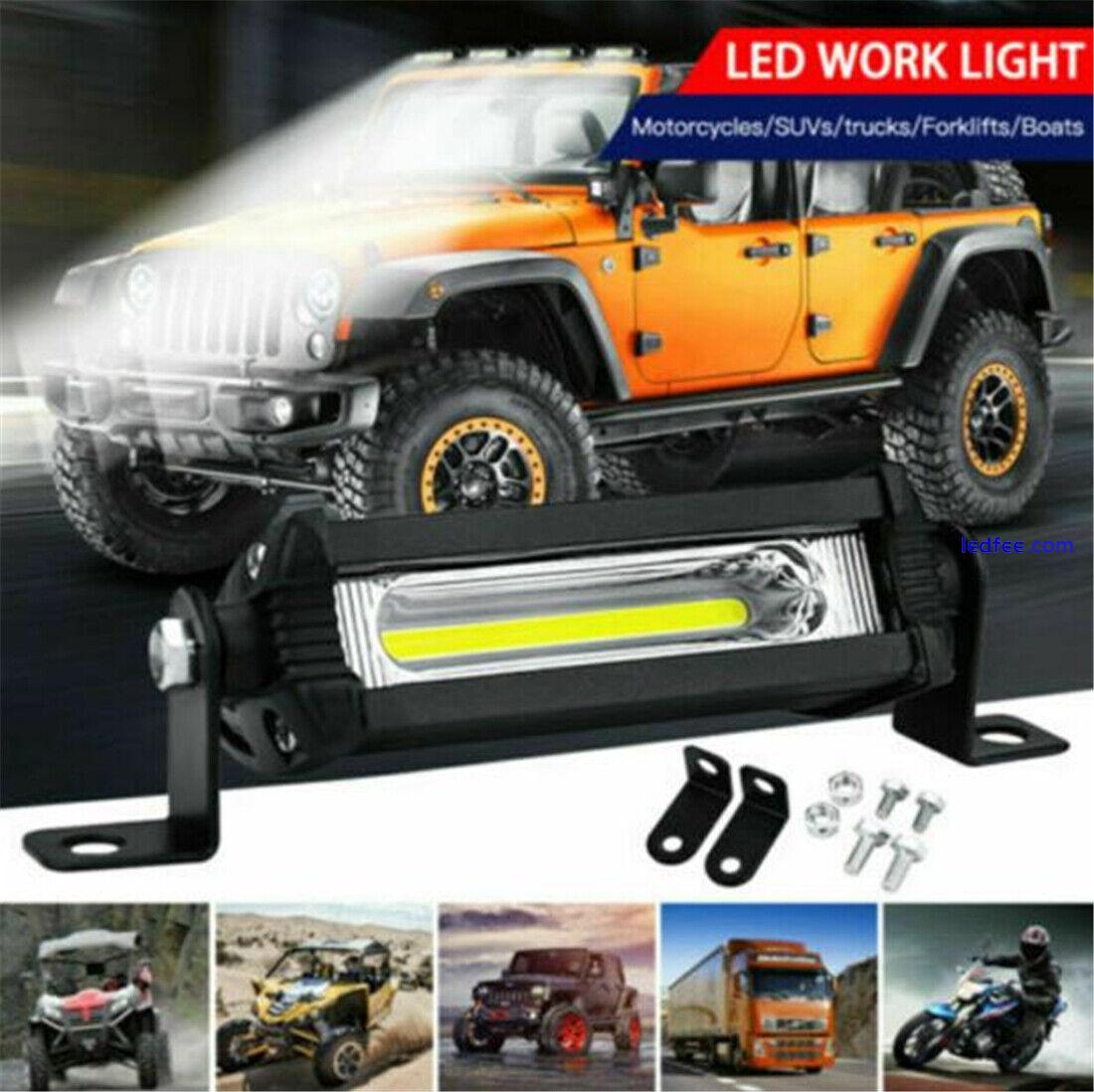 9W LED Light Bar Slim Small Single Row Work Light Car Truck SUV Off-Road Lamp 3 