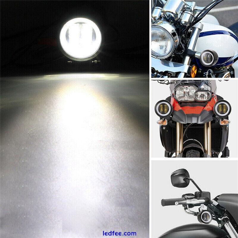 3.2Inch 20W Waterproof Round LED Work Light Bar 6500K For Motorcycle Offro ZR 1 