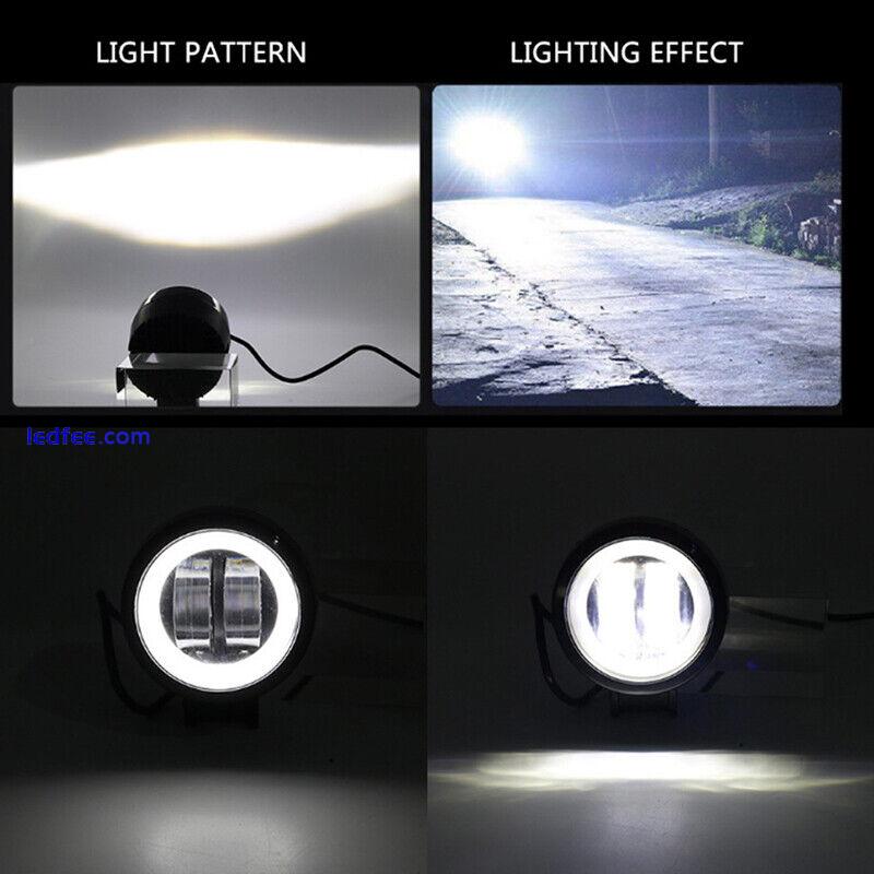 3.2Inch 20W Waterproof Round LED Work Light Bar 6500K For Motorcycle Offro ZR 3 