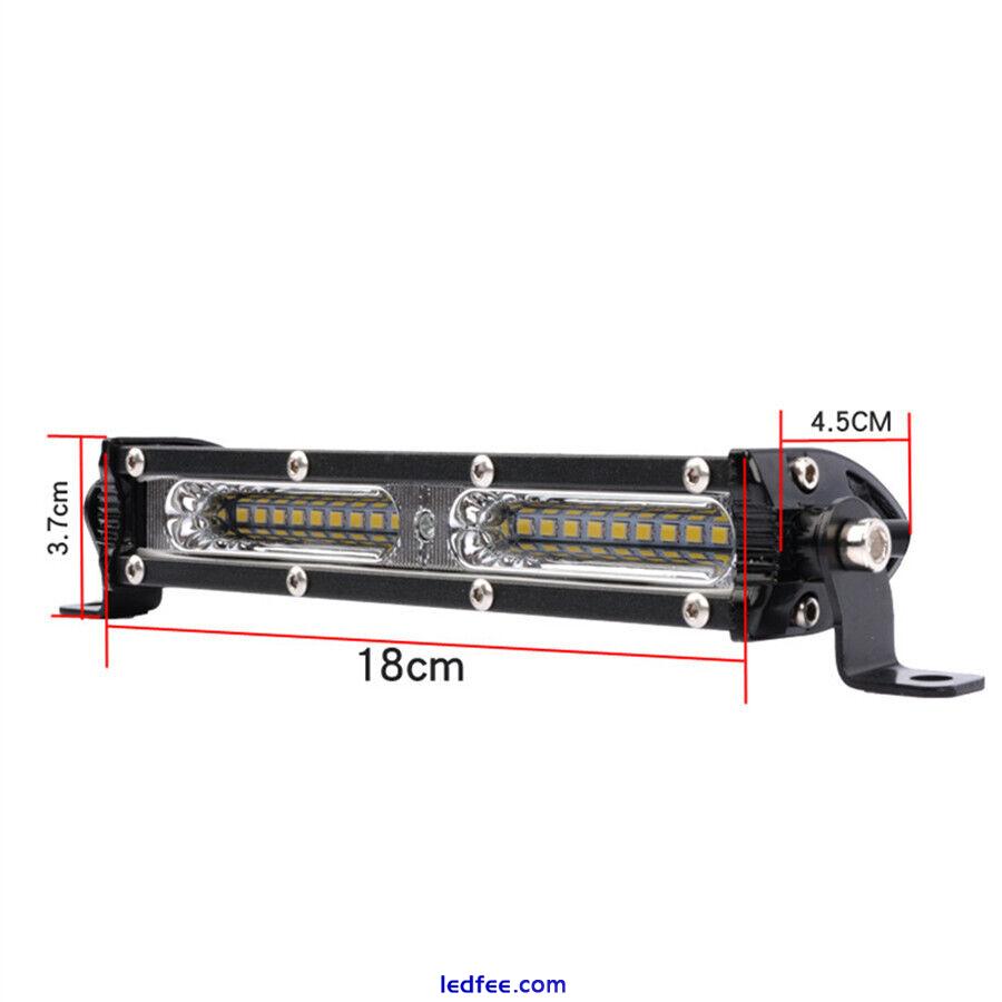  7in 90W Spot Flood LED Work Light Bar Driving Fog Lamp For Offroad SUV Car Boat 0 