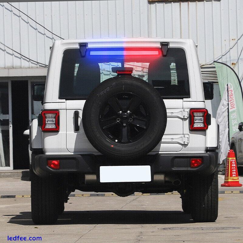 108 LED Signal Light Bar Rooftop Windshield Multifunctional Fog Lights Blue Red 5 