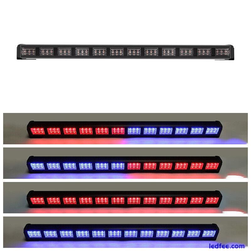 108 LED Signal Light Bar Rooftop Windshield Multifunctional Fog Lights Blue Red 1 