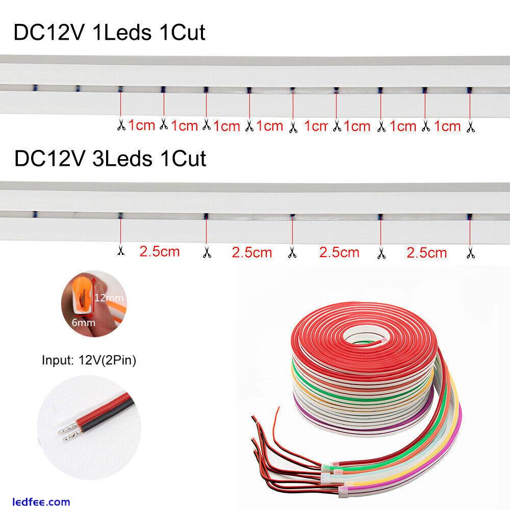 LED Neon Flex Strip Rope Light Waterproof DC 5/12/24V Flexible Outdoor Lighting 3 